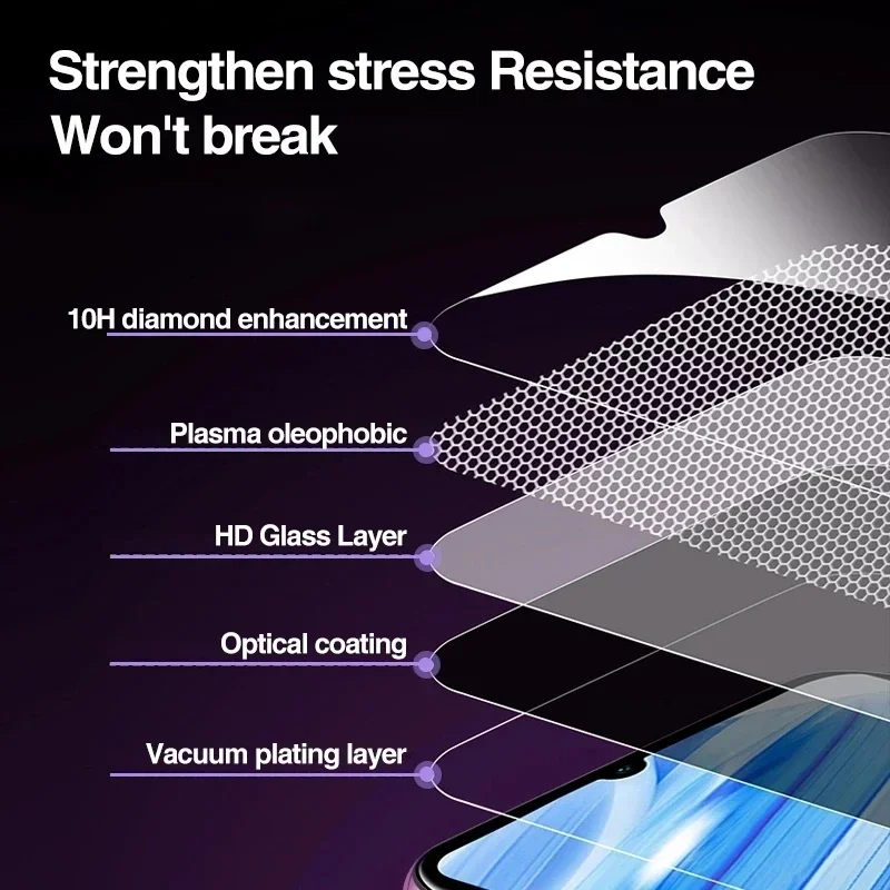 5 pçs vidro temperado para xiaomi redmi nota 10 11 12 9 8 7 pro plus 5g 11s 10s 9s protetor de tela para redmi 10 9 10c 9c 9a vidro