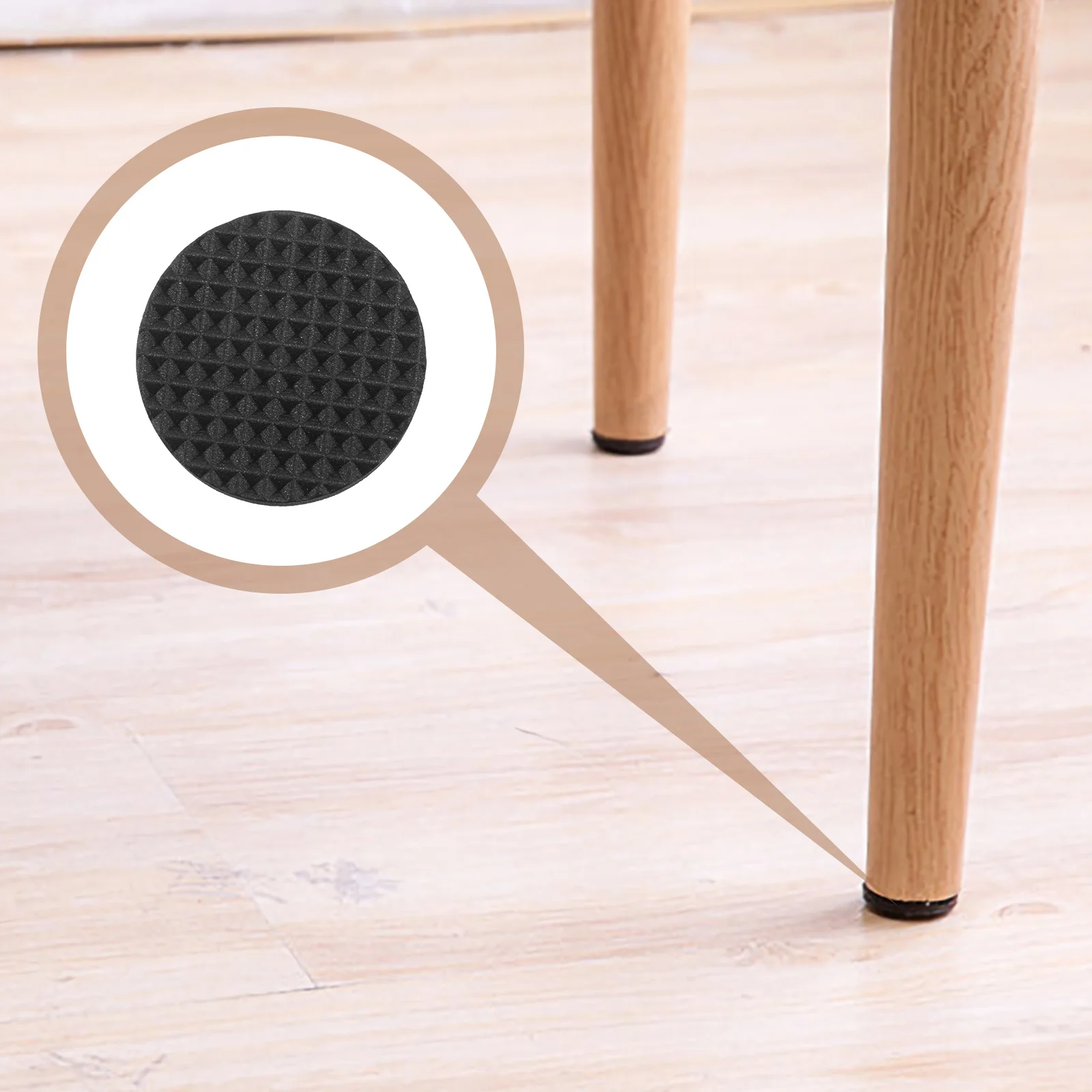 

1Set Stool Feet Mat Chair Floor Protector Black Anti-Skid Cushion for Home Office Dining Table Chair Leg Cover Furniture Foot