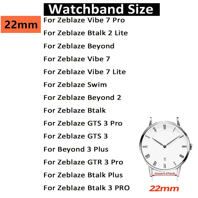 Bracciale in metallo per Zeblaze Btalk Plus cinturino in acciaio inossidabile per cinturino Zeblaze Btalk 3 PRO Correa Zeblaze GTR 3 Pro