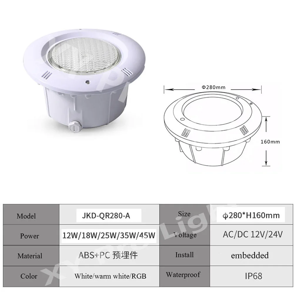 

Подводные светодиодные светильники RGB 18W 25W, встраиваемые для бассейнов, водонепроницаемые IP68, 12W 35W 45W, цветные прожекторы с дистанционным управлением