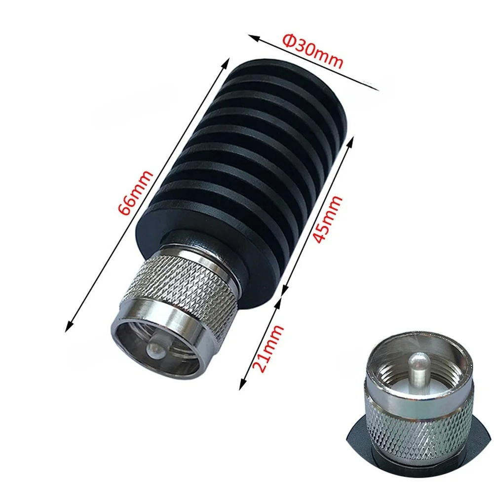 Coaxial RF Dummy Load 25W 50 Ohm UHF Male Interface DC-1GHz for Transmitter Output Protection and Lab Verification