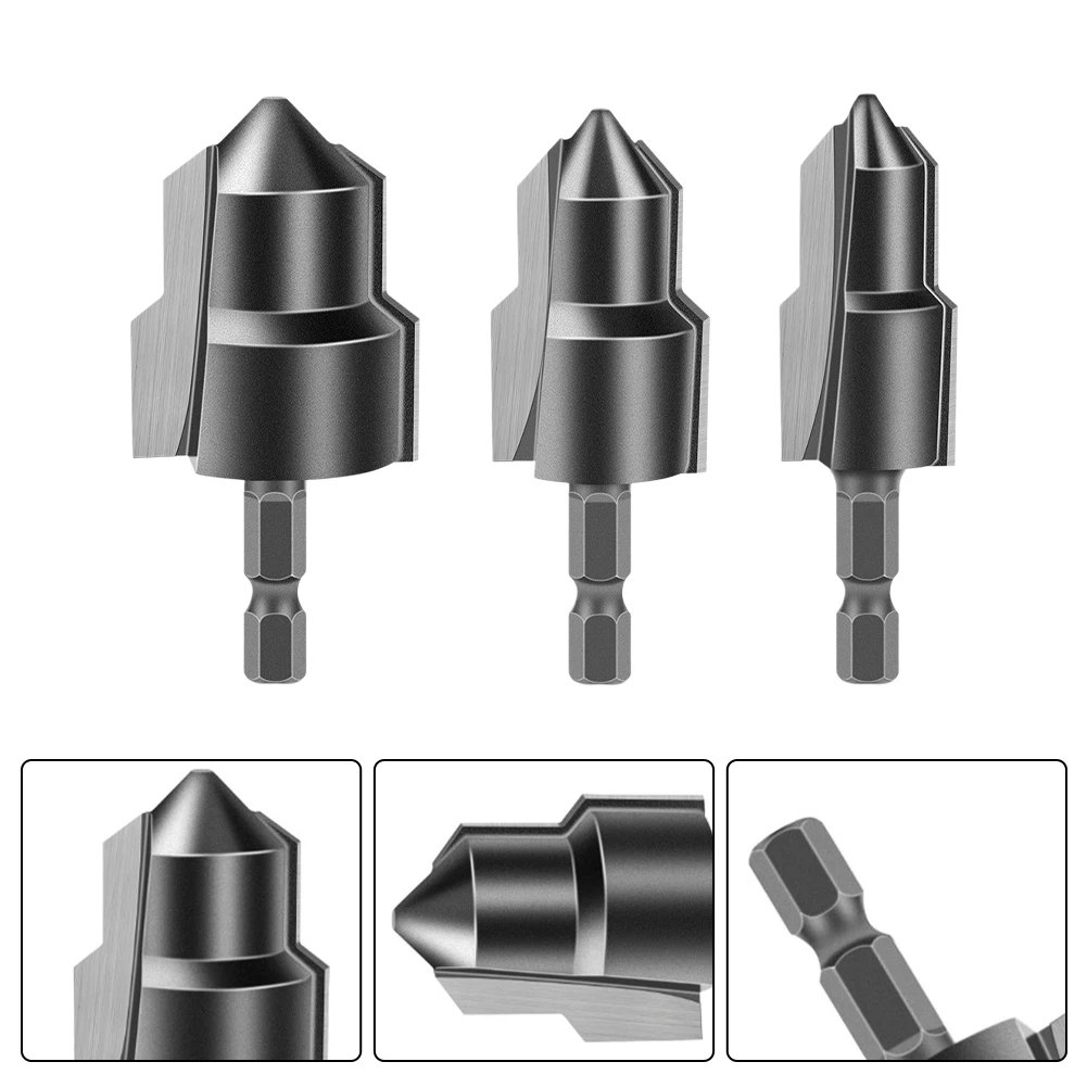 6.35 มม.PPR Lifting Stepped เจาะ Bit Hexagon Shank น้ําท่อเชื่อมต่อเครื่องมือเปิดเต็มรูปแบบกระบวนการขยายซ่อมเจาะบิต