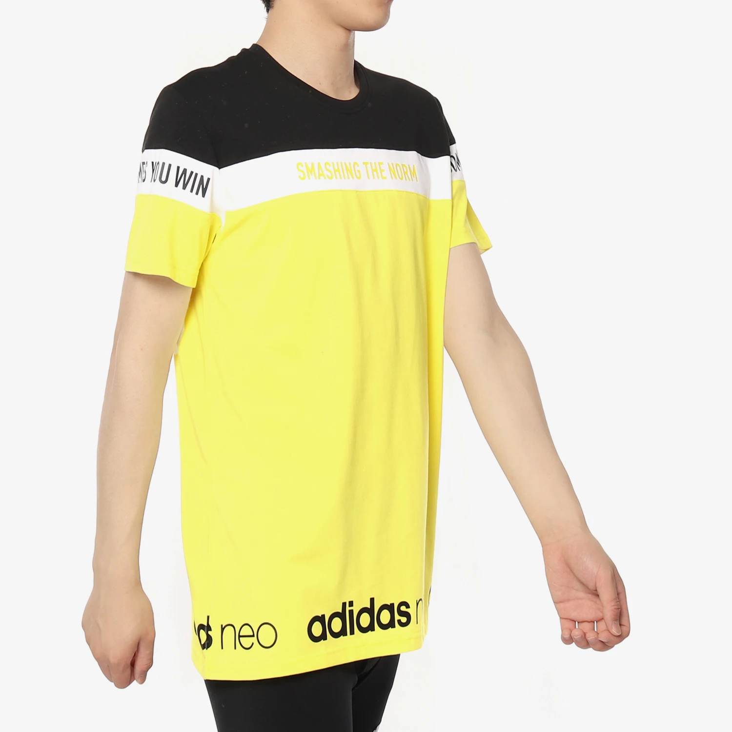 Adidas Authentic NEO Men's Round Neck Sports Casual Lettering T-Shirt EJ7074
