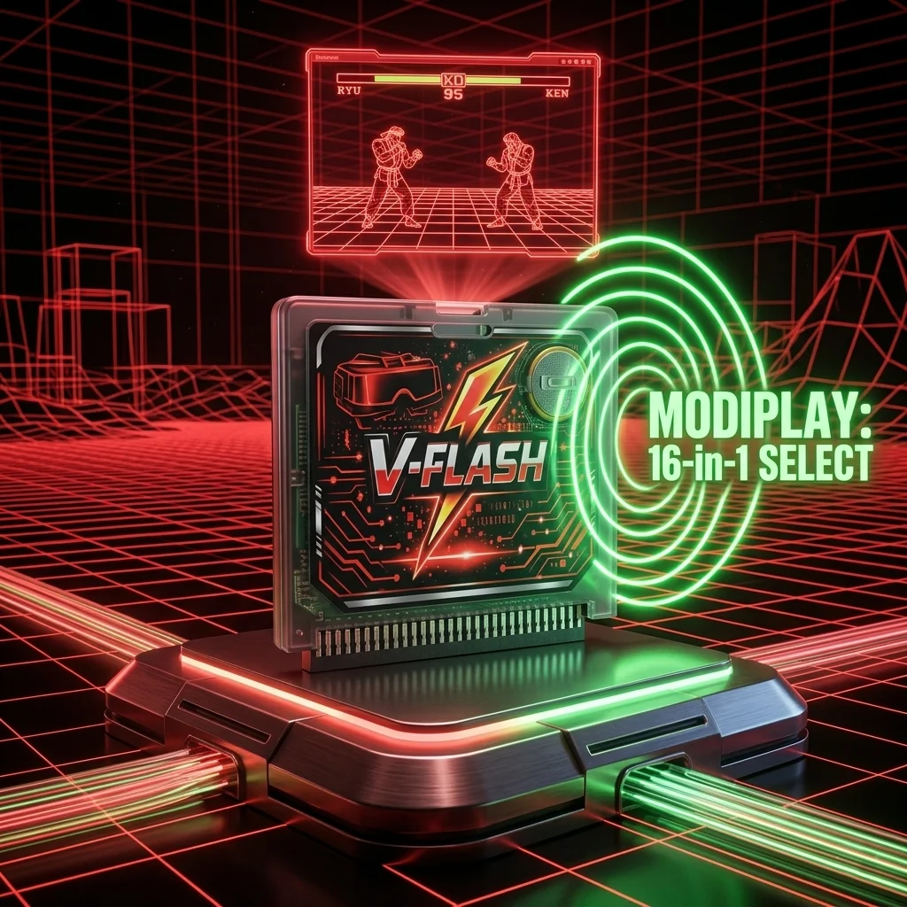 

Модуль V-FLASH 16-в-1 для Virtual Boy – Ручная настройка DIP-переключателей – Поддержка независимого многократного сохранения