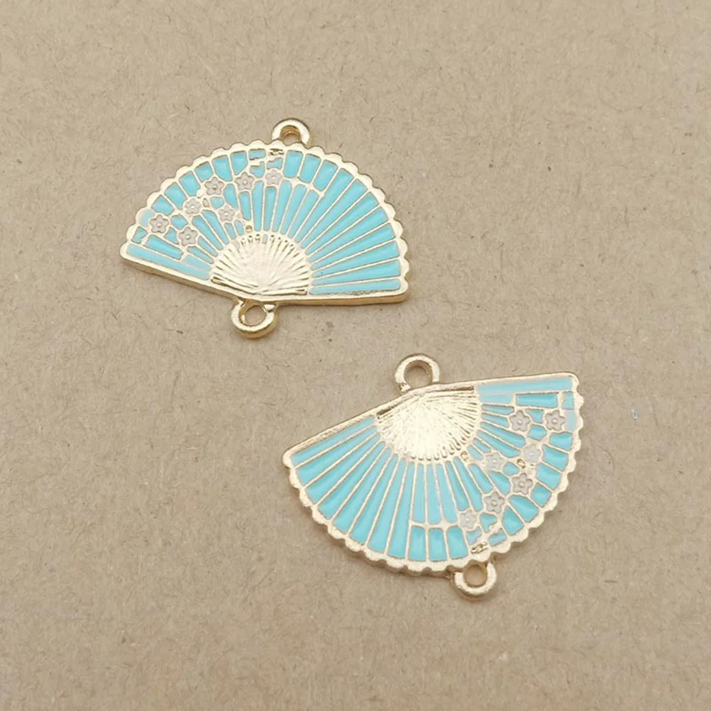 

30Pcs Cartoon Fan Pendants Made of Material DIY Jewelry Making Craft Accessories for Anklet Sweater Chain Cellphone Decor Gift