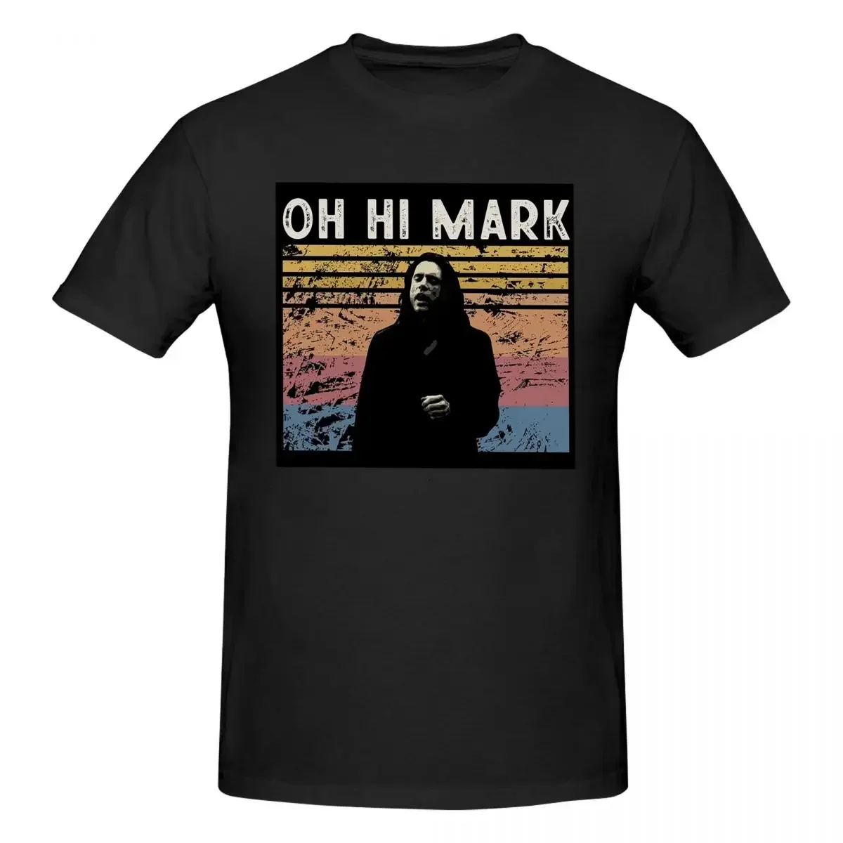 Oh Hi Mark Vintage 100% Cotton T-shirt Men Oversized T Shirts Men Round Neck Short Sleeve S-6XL