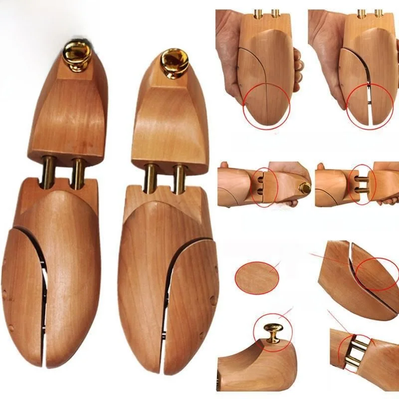 adjustable-real-wood-lotus-wood-shoe-tree-forming-anti-wrinkle-deformation-free-shipping-comfortable-breathable-children's-shoes