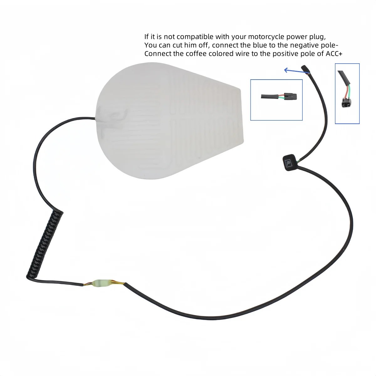universal customized perfect Waterproof flexible Winter Fiber heating pad Motorcycle Seat heated button cushion For Motorcycle