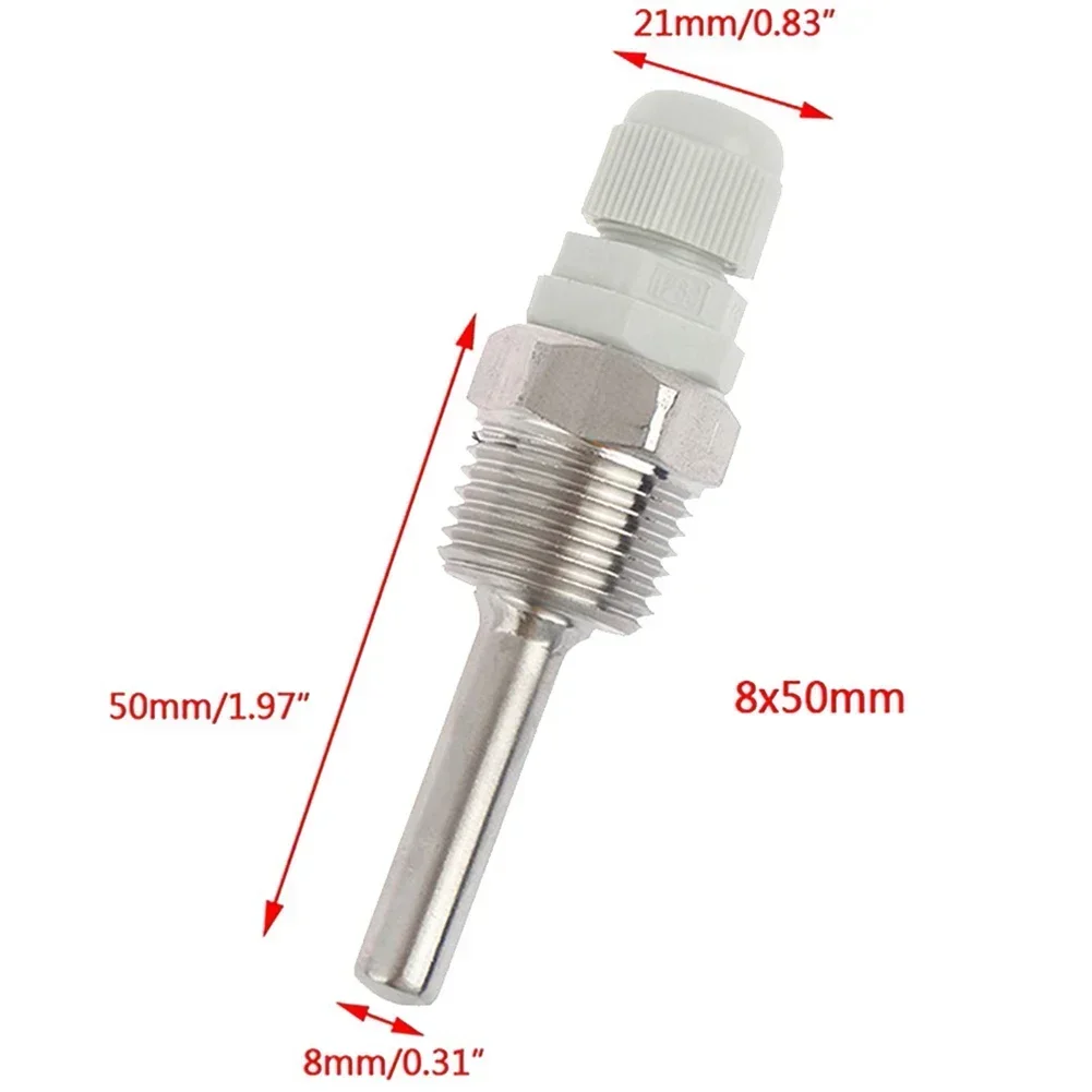 1pc Thermowell 30-200mm Thermowell 304 Stainless Steel 1/2 G Thread 1/2\