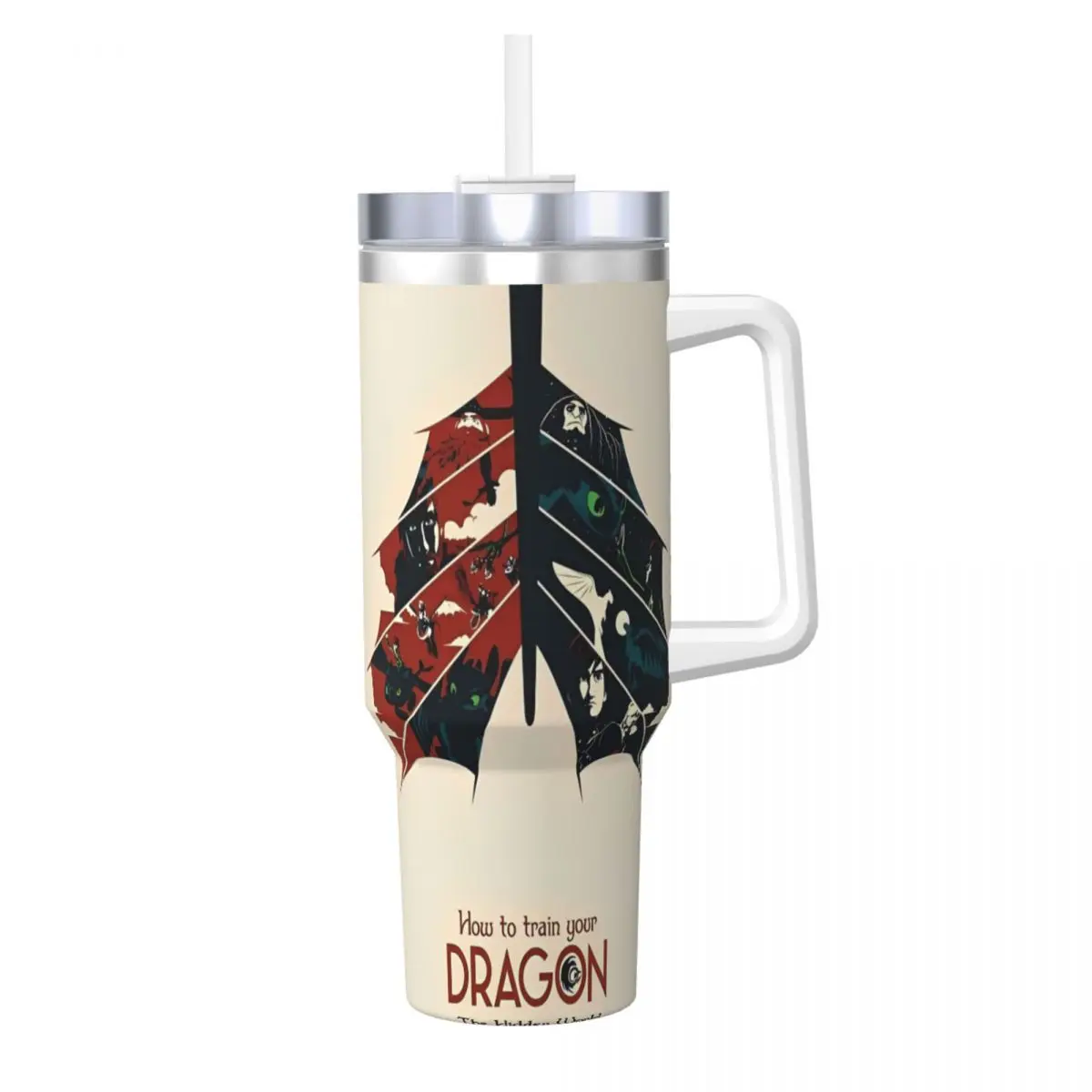 Stainless Steel Tumbler How To Train Your Dragon Mugs Cup With Straws Travel Hot Drinks Water Bottle Portable Large Capacity