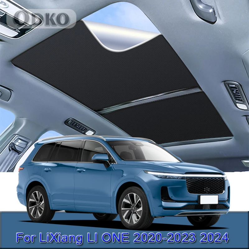 Car Electrostatic Adsorption Sunroof Sunshade For LiXiang LI ONE 2020-2023 2024 Heat Insulation Skylight Sticker Auto Accessory