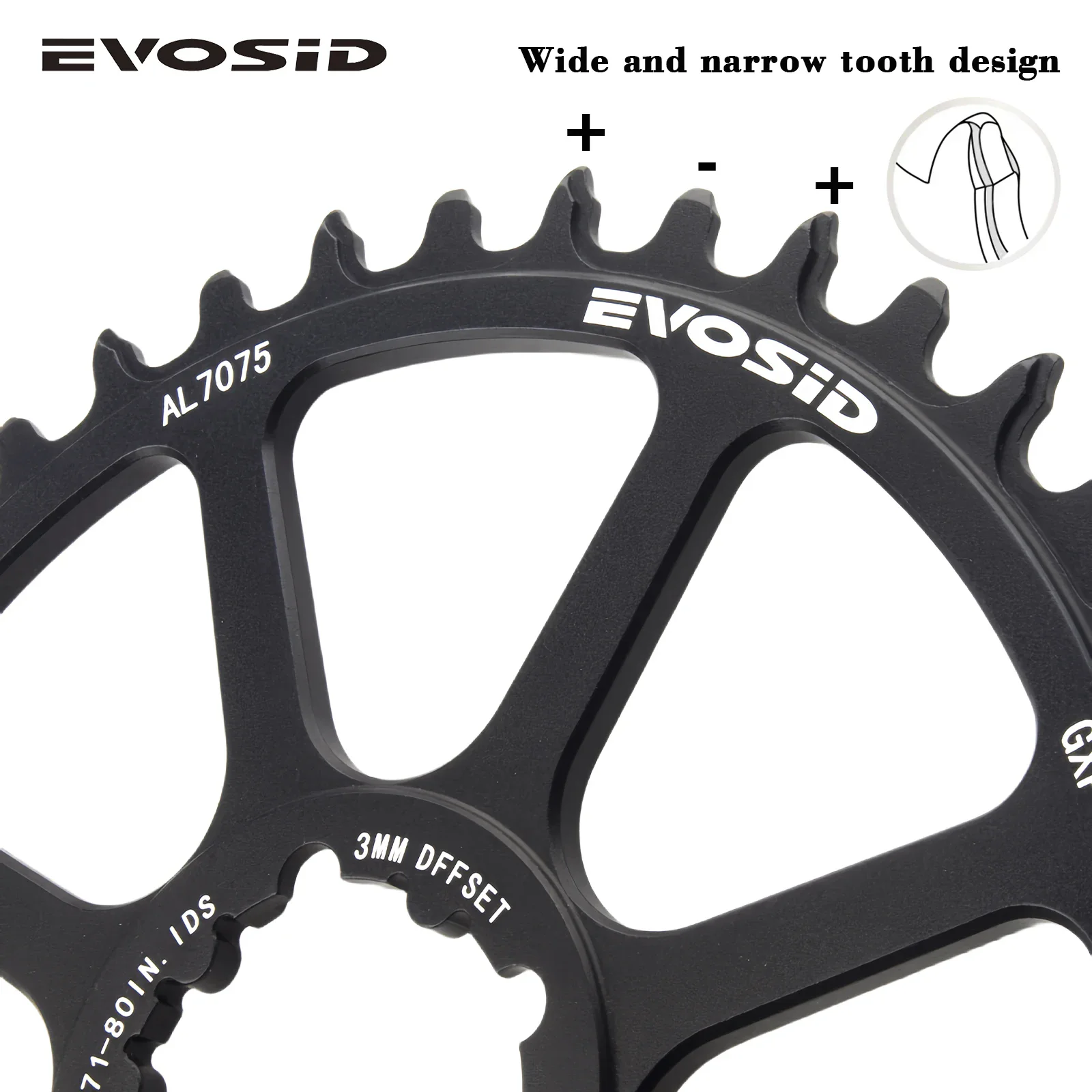 EVOSID Ultralight Road Bike Chainwheel 8-12S Directly Install Narrow Wide Teeth 12S Gravel Folding Bicycle Chainring 40T 42T 50T