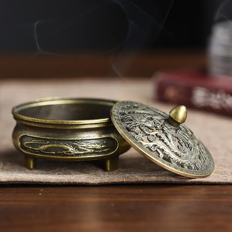Longfeng Fingertip Stove, Three-Legged Small Incense Burner, Non-Stick Powder Tray, Creative Aromatherapy Burner