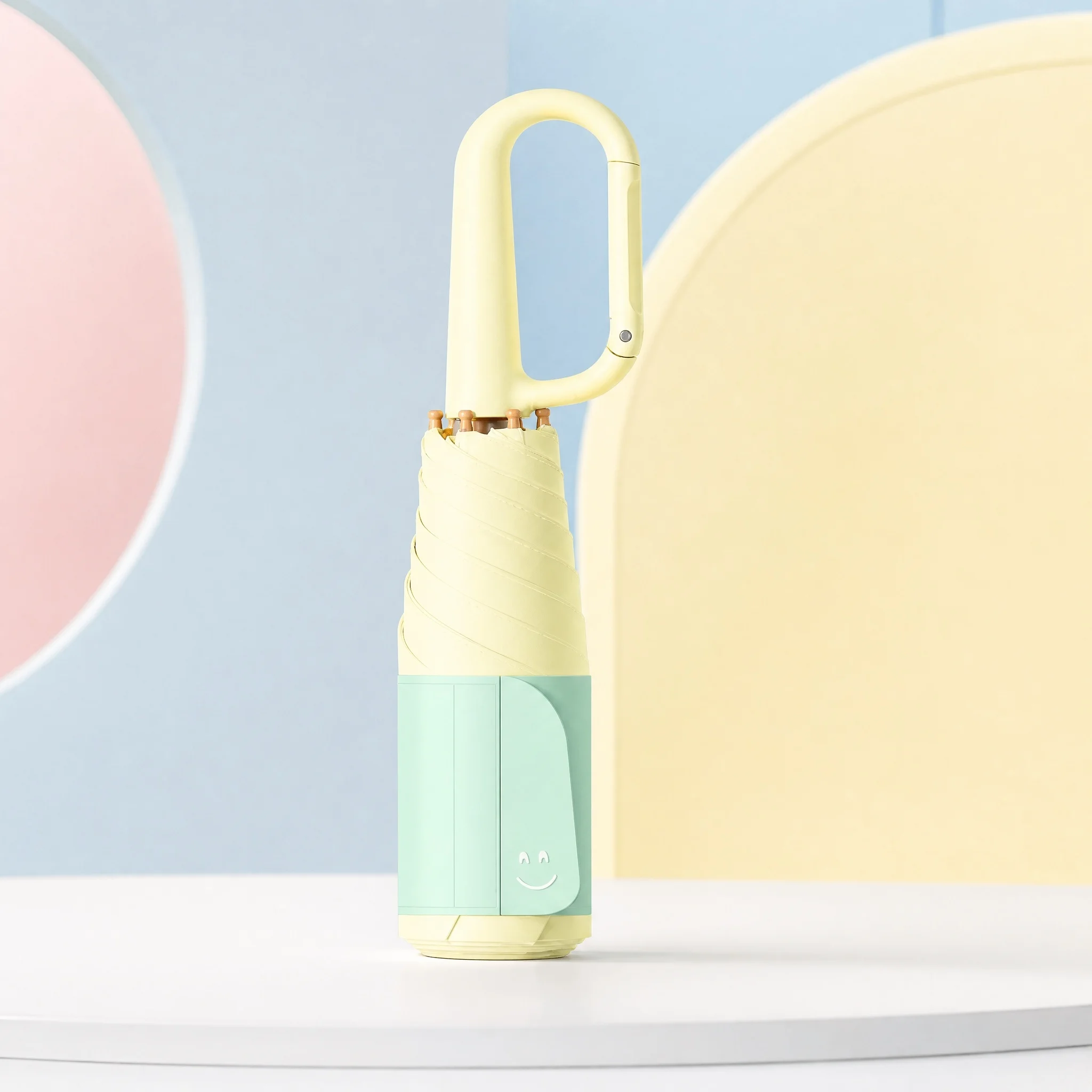1pc New Compact Pocket Umbrella, Sun and Rain Protection Dual-Use Umbrella, UV Resistant and Non Folding Umbrella