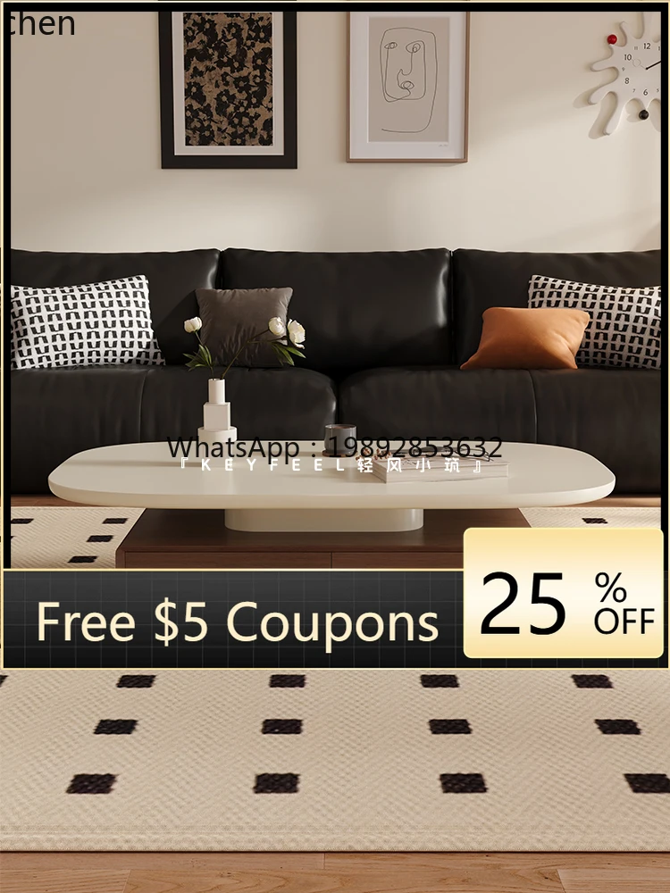 

medieval style coffee table living room home new modern minimalist pattern creative rectangular cream style