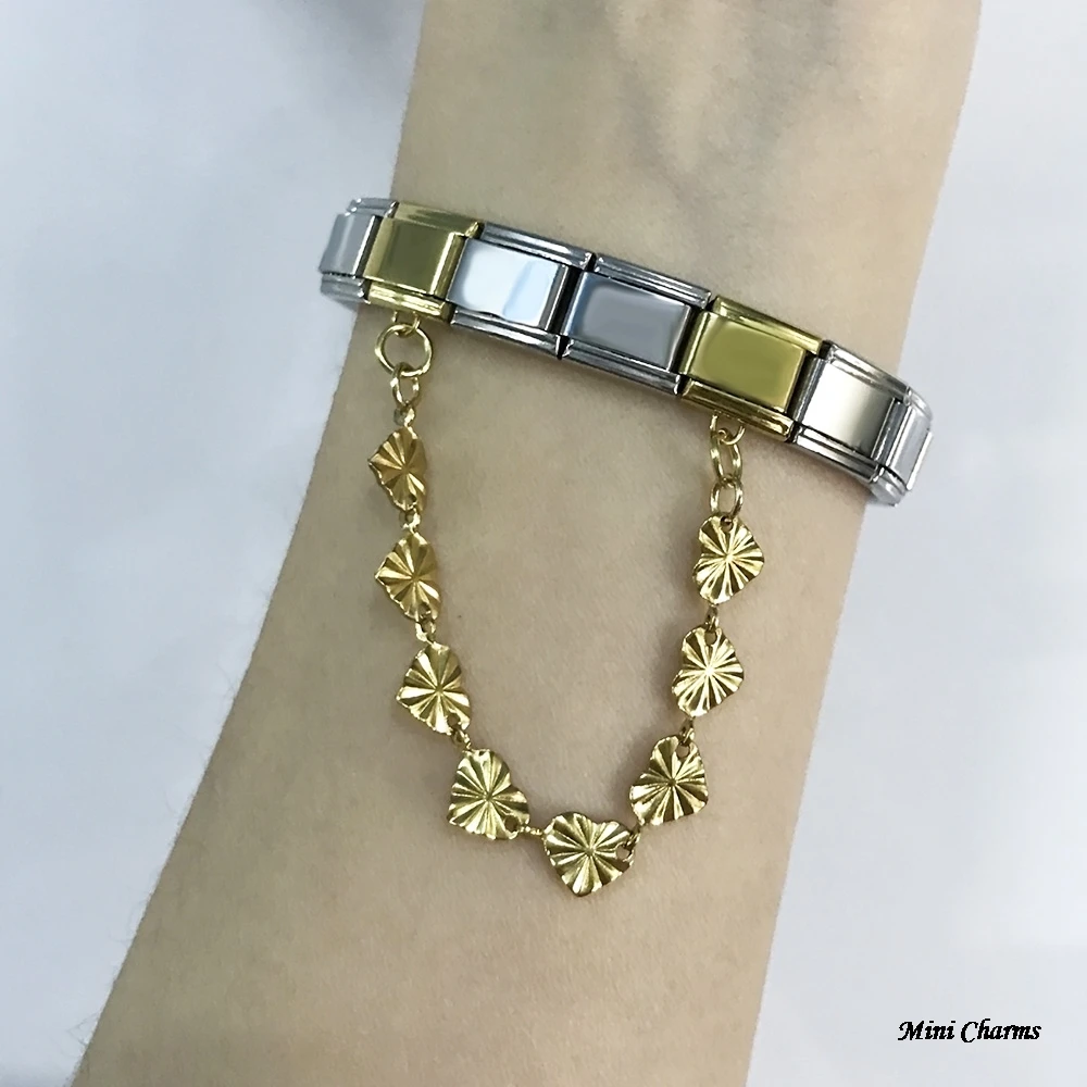 Damen Edelstahl 16 Stile Hängende Herz-Ketten-Anhänger Passend für 9mm Armband Edelstahl DIY Schmuckherstellung Italienischer Schmuck – Detail 2