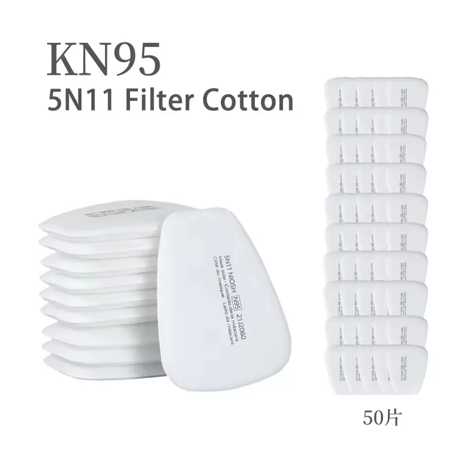 

10/20pcs 5N11 Cotton Filters For 6200/7502/6800 Dust Mask Respirator Painting Spraying KN95 Replaceable Pre-filter Accessories
