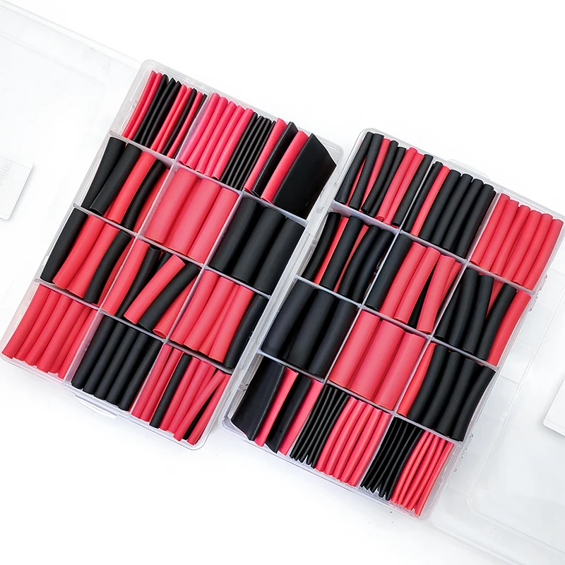 3:1 Heat Shrink Tube Kit Flame Retardant Insulated Electrica Wire Wrap Assortment for Cable Repair Protection