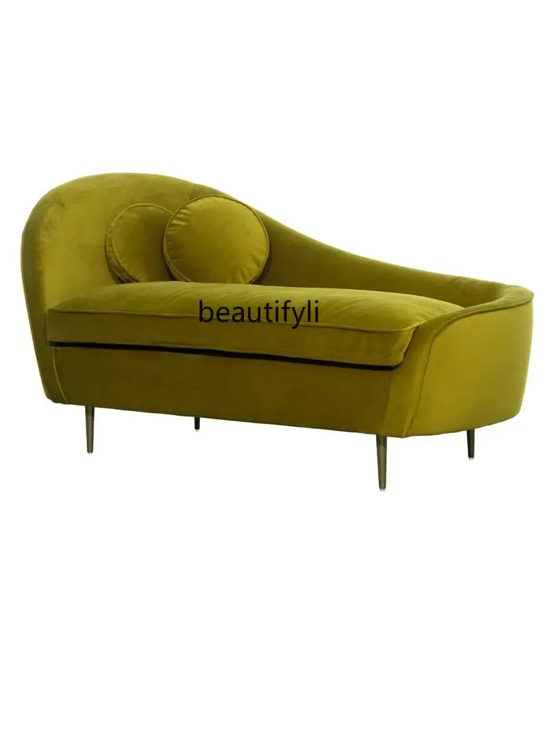 Nordic Light Luxury Living Room Chaise Longue Simple Modern Balcony Lazy Sofa Bedroom Study Beauty Bed Taffy Chair