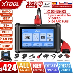 XTOOL X100 PADS Auto Key Programmer Built-in CAN FD DOIP X100PAD PLUS Car Diagnostic Tools X100 PAD Immobilizer 23 Services