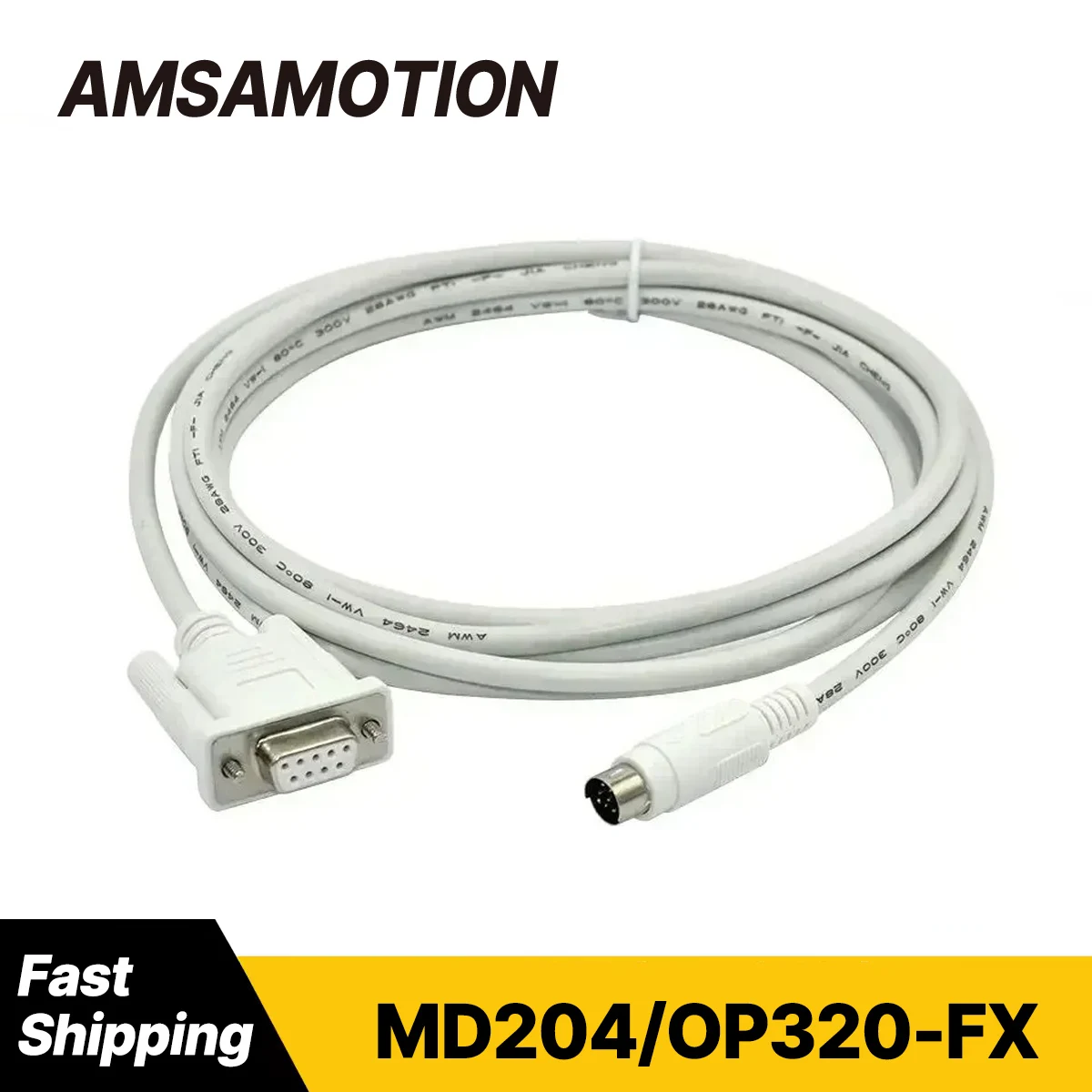MD204/OP320-FX Communication Cable Suitable for XINJE MD204L OP320-A Connect Mitsubishi PLC Programming Cable