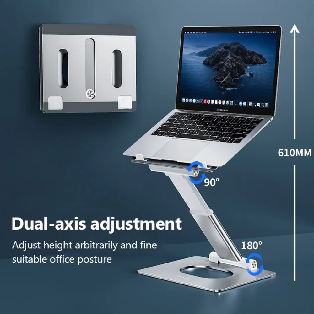 Laptop Stand Adjustable Aluminum Alloy Notebook Tablet Stand Up To 17 Inch Laptop Portable Fold Holder Cooling Bracket Support