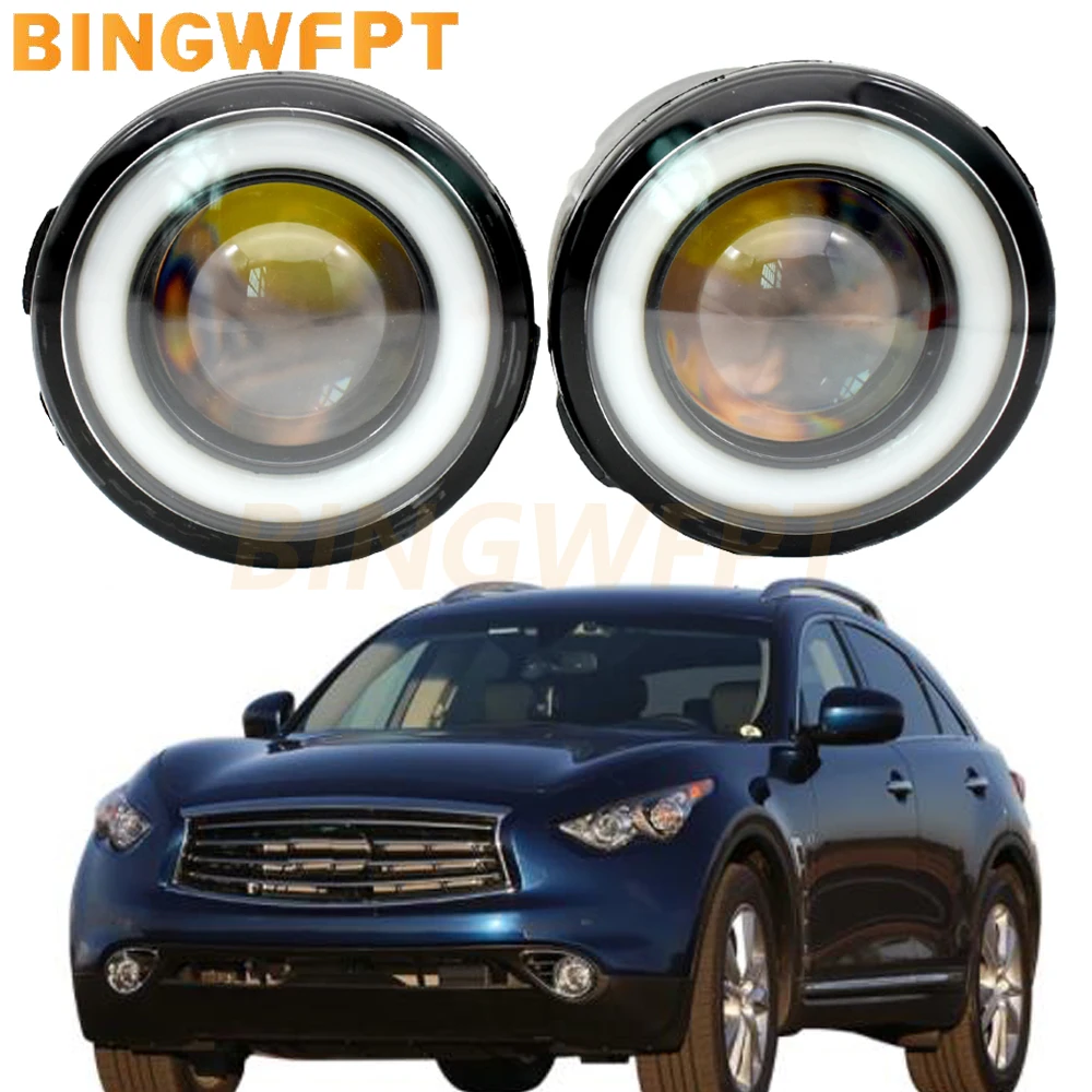 

2x Super Bright LED Fog Light Lights With Angel Eye For Infiniti QX QX50 QX56 QX70 2006 2007 2008 2009 2010 2011 2012 2013 2014