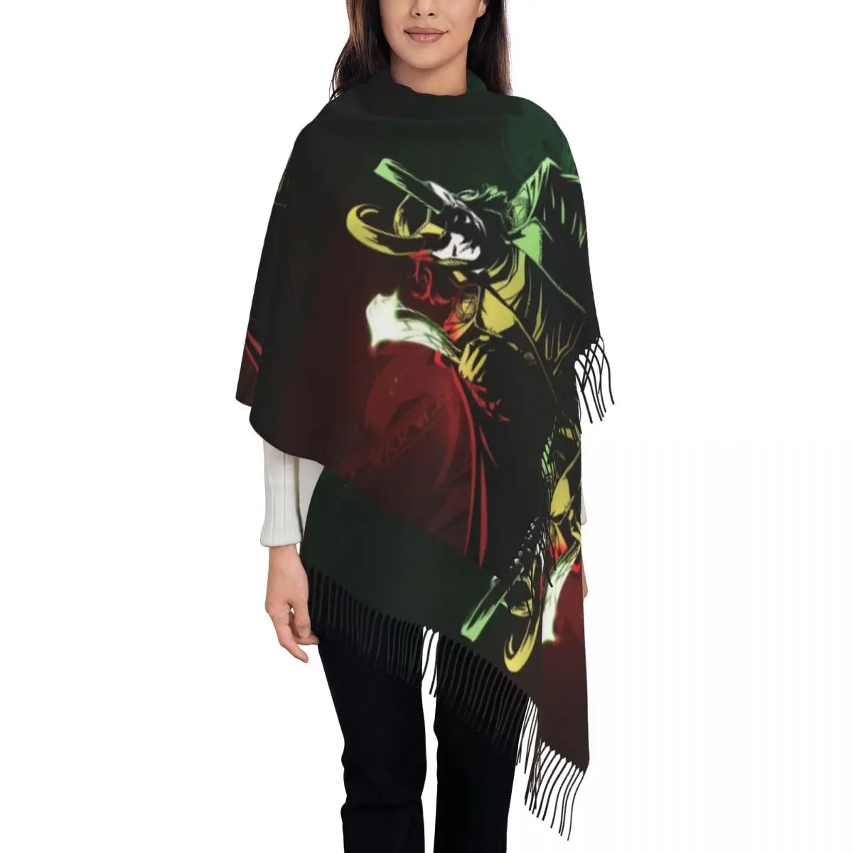 

Женские длинные шарфы из фильма Локи на заказ, женские зимние толстые теплые шаль с кисточками, шарф