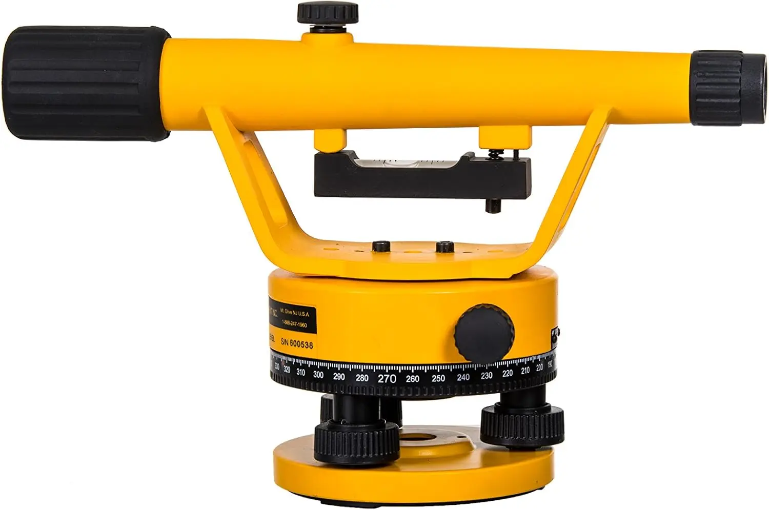 NWI NSL100B Siteline Level 20x Magnification, 1/4 Inch Accuracy at 100ft, 200ft Range Surveying Equipment, Plumb Bob Manual Prec