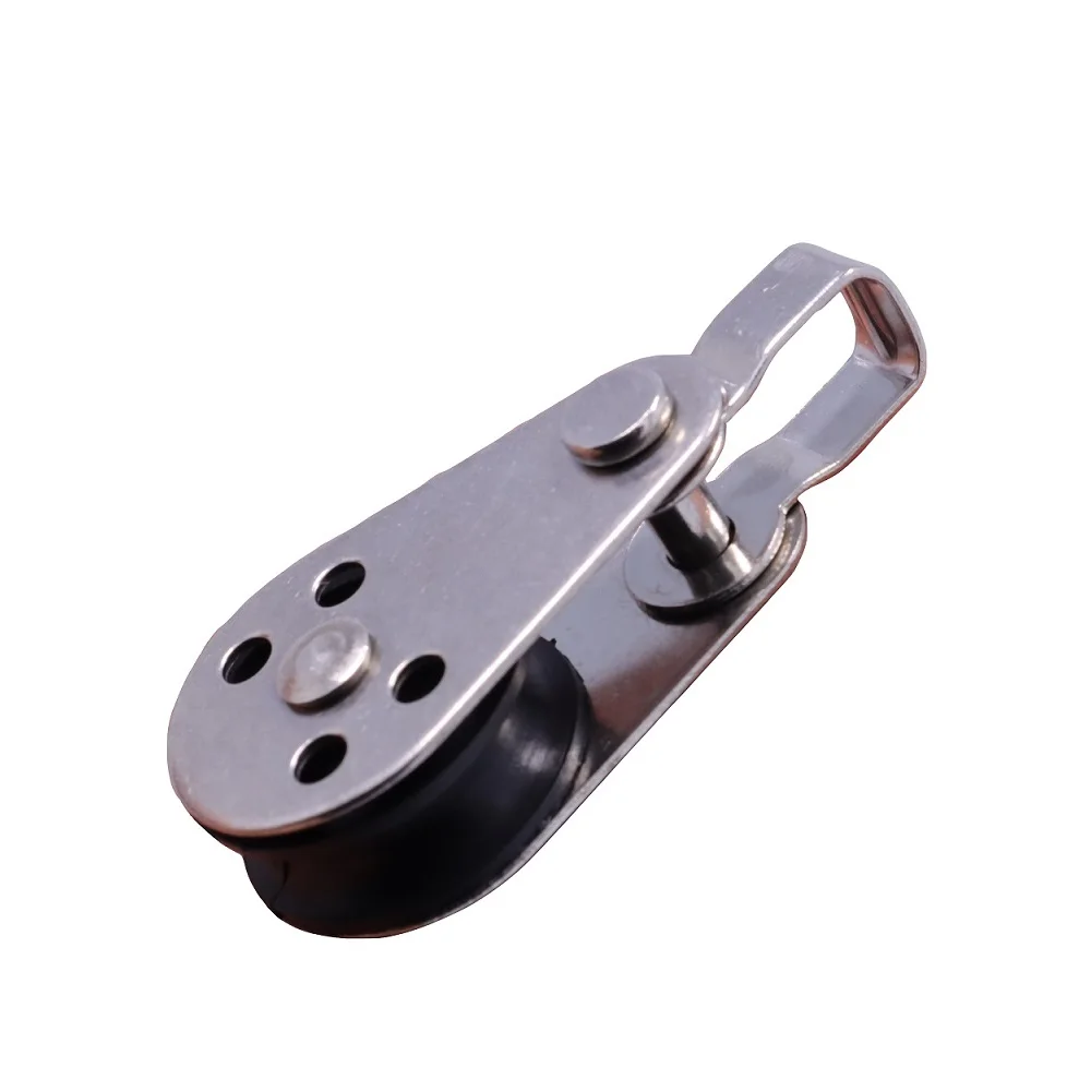 1PCS 607 316 Stainless Steel Pulley 45mm Blocks Rope Marine Hardware For Kayak Canoe Boat Anchor Trolley Kit  2mm To 8mm Rope