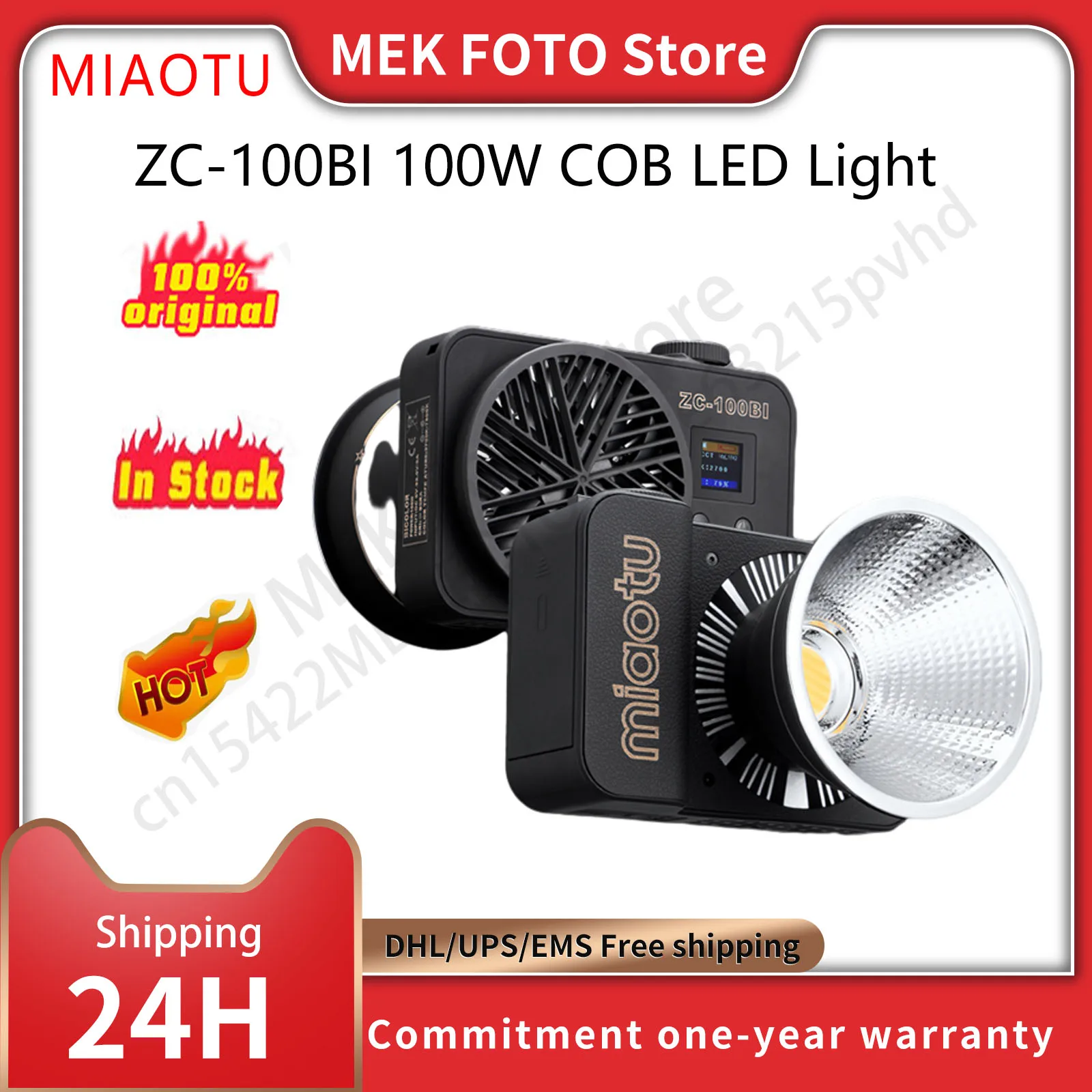 MIAOTU ZC-100 100W COB LED Light Photography Lighting Outdoor Photo/Video Shooting Portable Pocket Light VS Yidoblo ZC-100