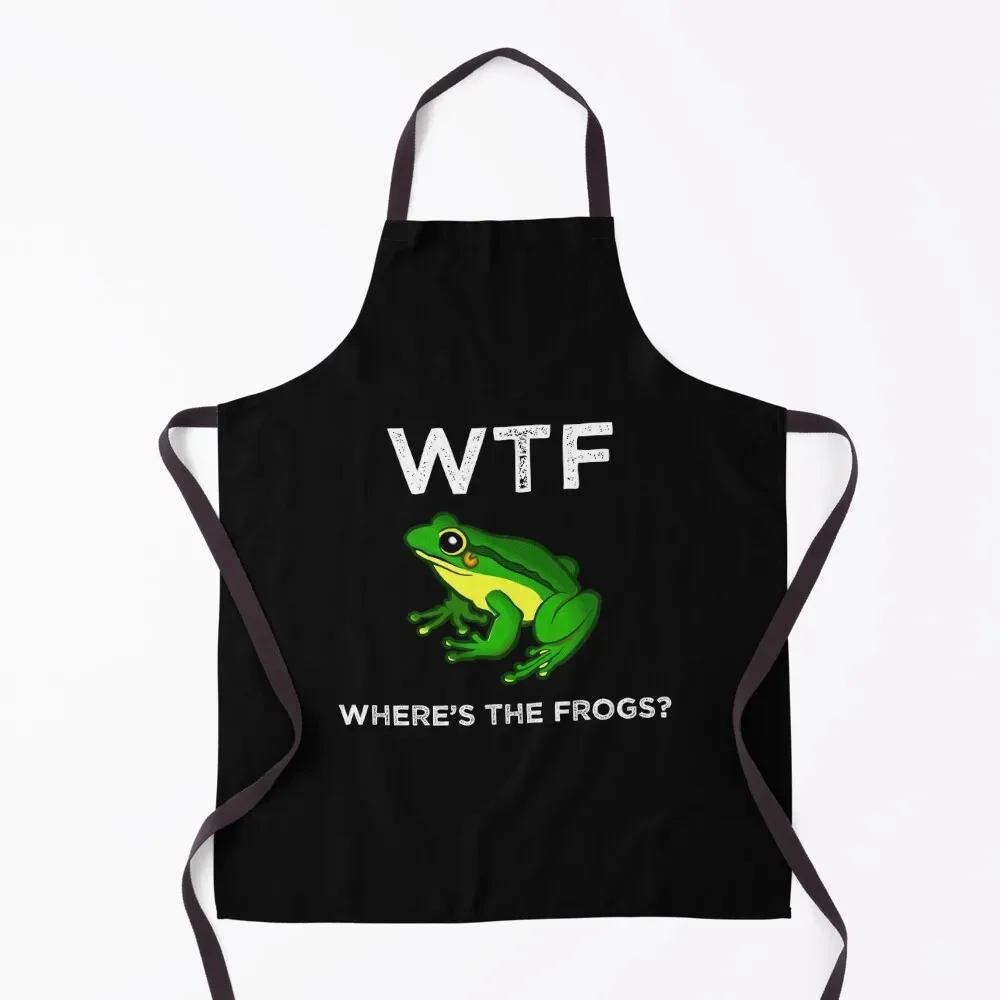 

WTF - Where's The Frogs Apron Korean cleanings Kitchen Things And For Home Apron