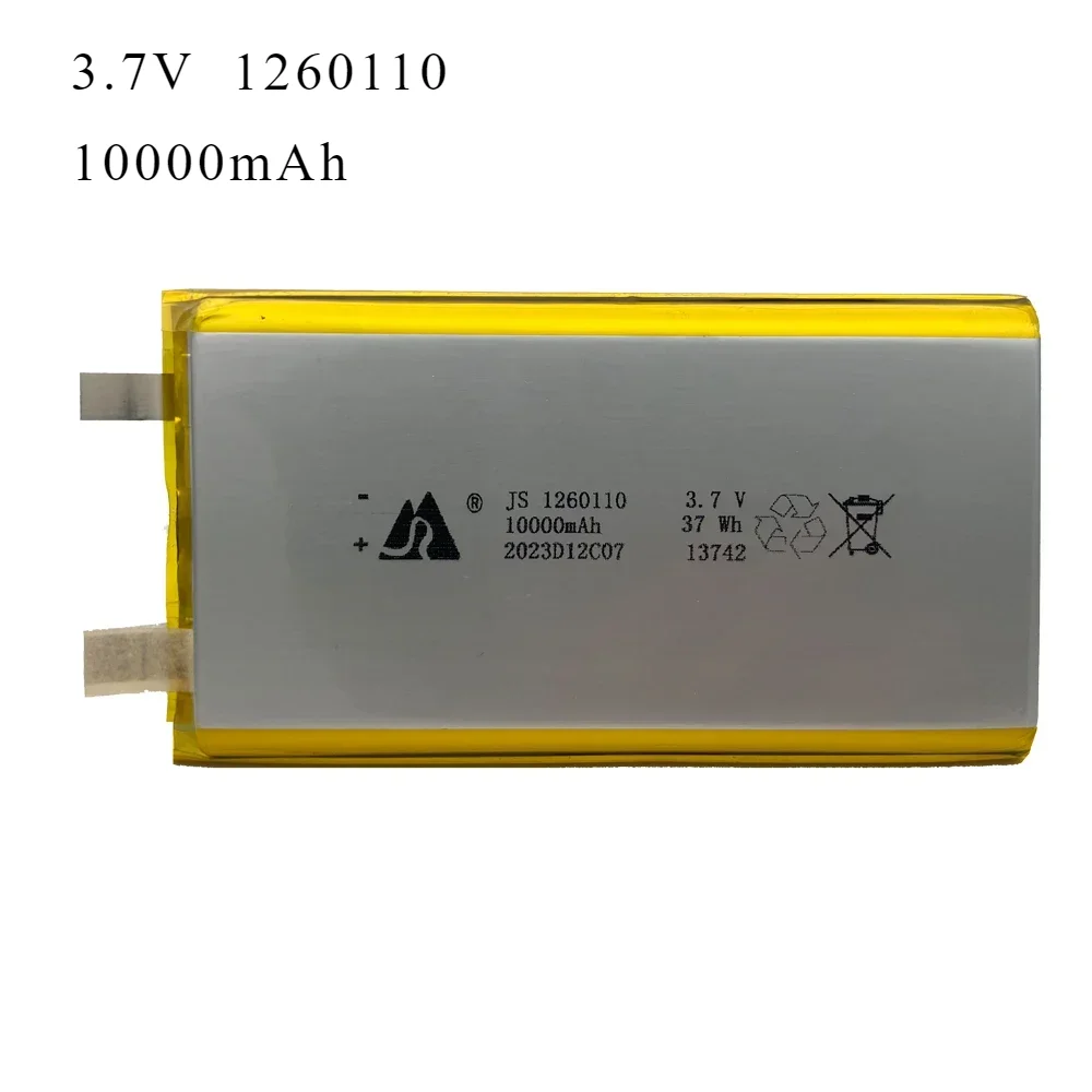 3.7V 10000mAh 1260110 Polymer Lithium battery for Power Bank,GPS 100% Real Capacity Large capacity lithium battery