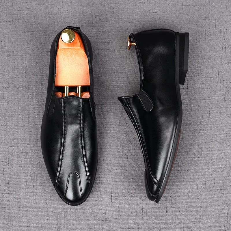 فاخر الجدة مصمم جديد الرجال الأبيض المرقعة الأحذية الجلدية الذكور فستان الزفاف حفلة موسيقية العودة للوطن أكسفورد الأحذية حجم 38-44 #5