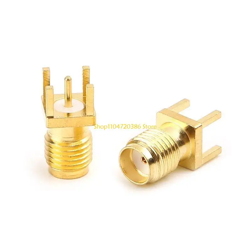 K0EA 10pcs SMA Female Solder PCB Board Mount RF Connectors Straight Adapter
