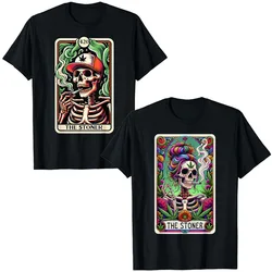 The Stoner Retro Style 420 Cannabis Weed Skeleton T-Shirt Ganja and Marijjuana Lover Graphic Tee Funny Weed Smoker Clothes Gifts