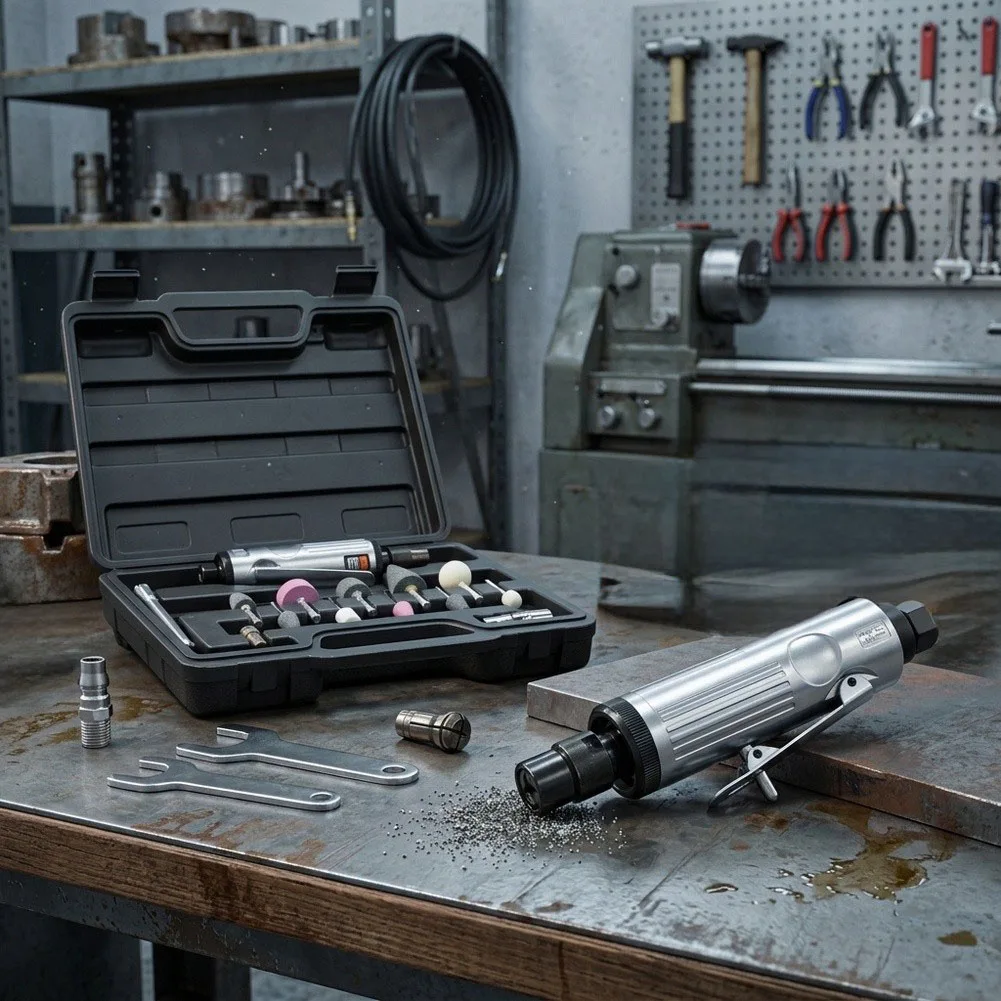 Air Die Grinder 22000 RPM, Pneumatic Polishing Machine With Alloy Steel Body, Engraving Tool For Metal Wood