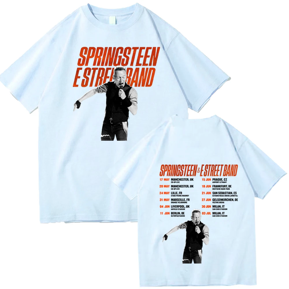 Bruce Springsteen and E Street 2025 Tour T-shirt Man Women Harajuku O-neck Summer Casual Shirt image 5