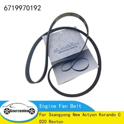 New Genuine Engine Fan Belt OEM 6719970192 For Ssangyong New Actyon Korando C D20 Rexton 6PK1980