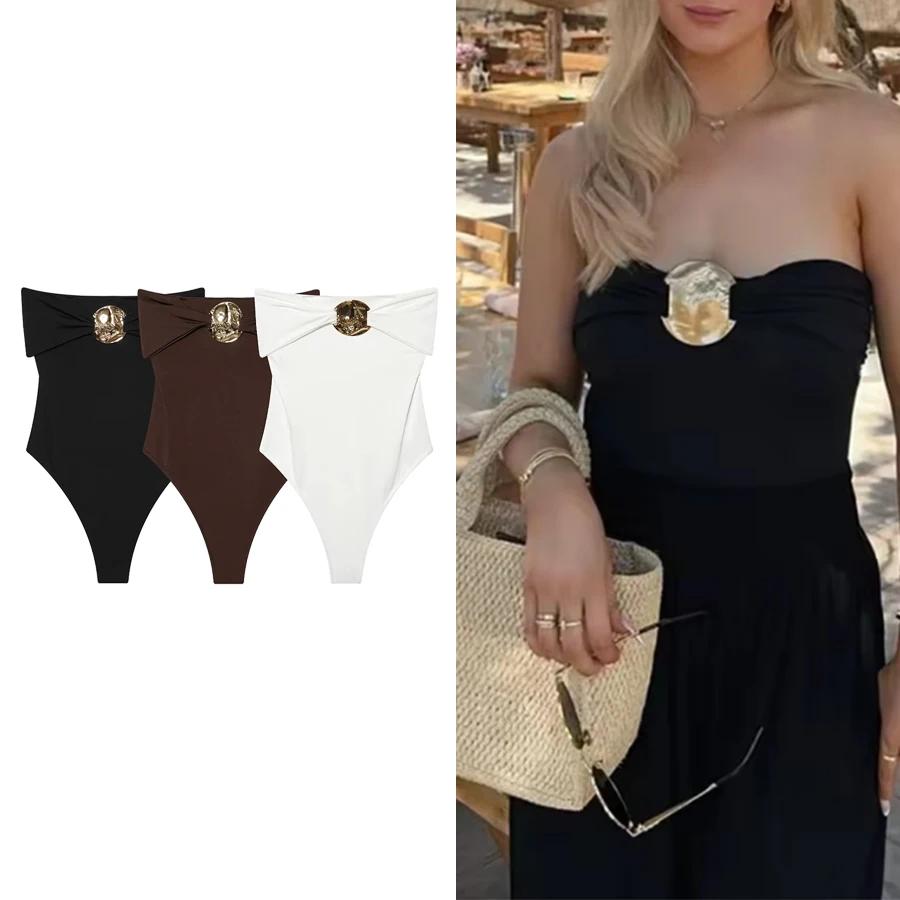 

Женское облегающее боди без рукавов с открытыми плечами и спиной, сексуальное летнее белье, цельный купальник