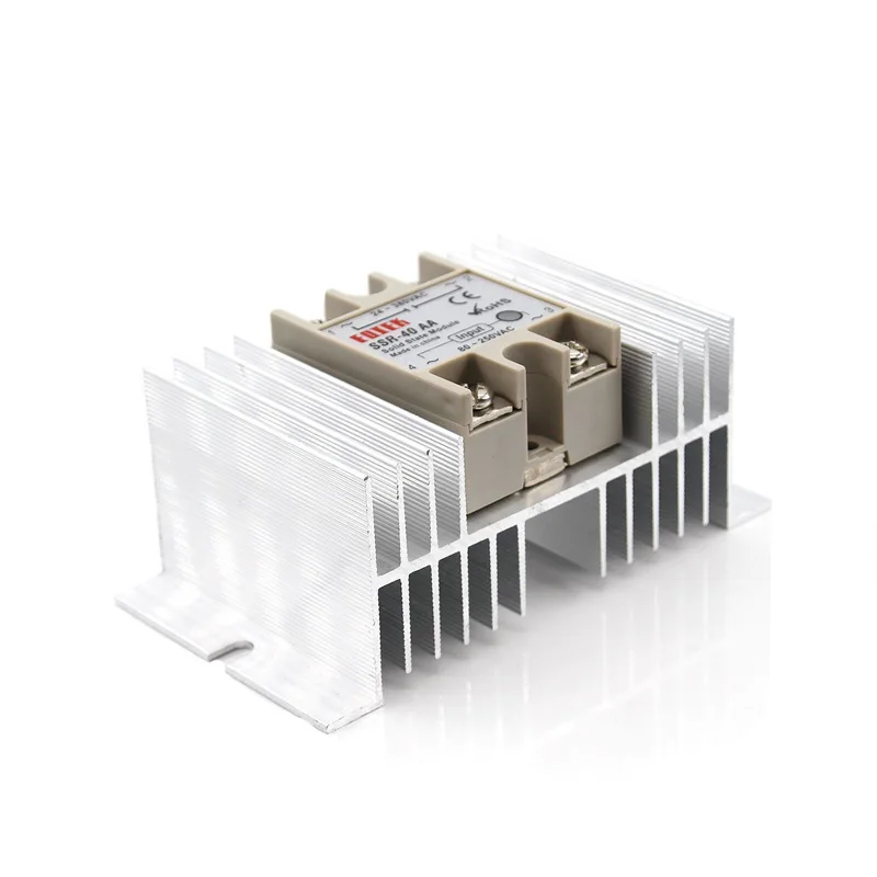 Single Phase Solid State Relay SSR 10-40DA DC Control AC 3-32V Inpu 24-380V 10-40AA Output AC Control AC High Quality Relay Base