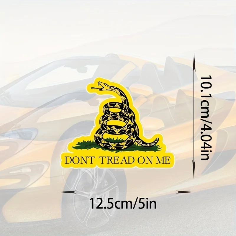 Gadsden العلم لا تخطو علي ملصق فينيل ملصق مائي لسيارة شاحنة SUV فان نافذة الوفير جدار الكمبيوتر المحمول اللوحي كوب بهلوان وأي Sm