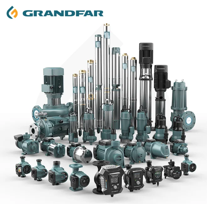 GRANDFAR Large Scale Industry 10HP 380V Direct Sewage Water Pump Cutter 3-Inch Outlet Irrigation Cast Iron Submersible Pumps