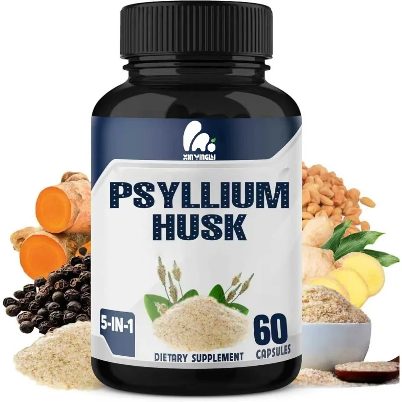 Cápsulas de Plantago Asiatica de Alta Calidad 2850mg con Fenogreco, Cúrcuma y Jengibre - 60 Cápsulas