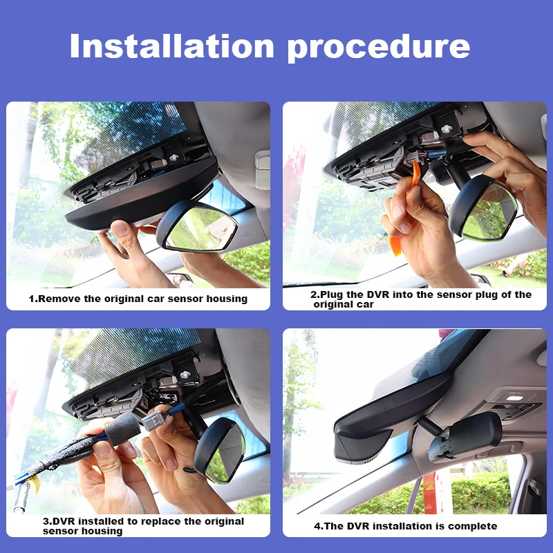 For 4K HD 2160P Plug and PlayWifi Car DVR Video Recorder For Toyota Corolla E210 12th Gen (Hatch & Sedan) Altis 2018 2019 2020 2