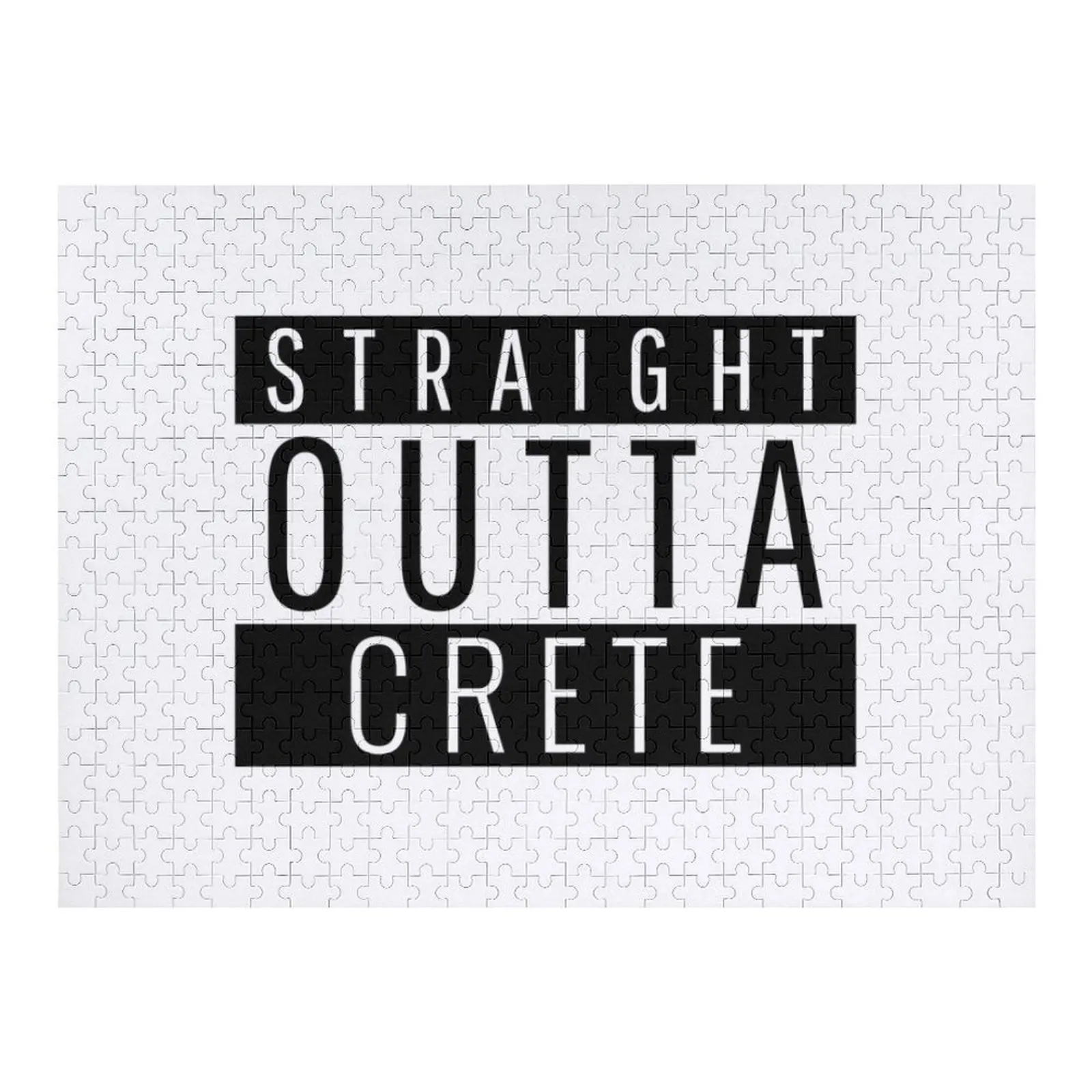 

Straight Outta Crete Illinois Crete IL Jigsaw Puzzle Christmas Gifts Custom Child With Photo Custom Wood Puzzle