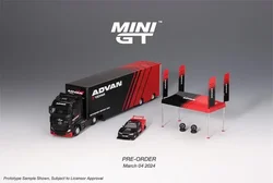 MINI GT 1:64 Transporter / Набор палаток / S15 ADVAN LHD литая модель автомобиля