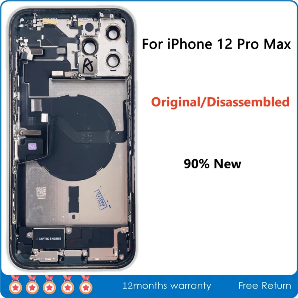 Original zerlegte mittlere Gehäuse rückseite für iPhone 12 Pro Max 12 Pro Max Lünetten rahmen 90%