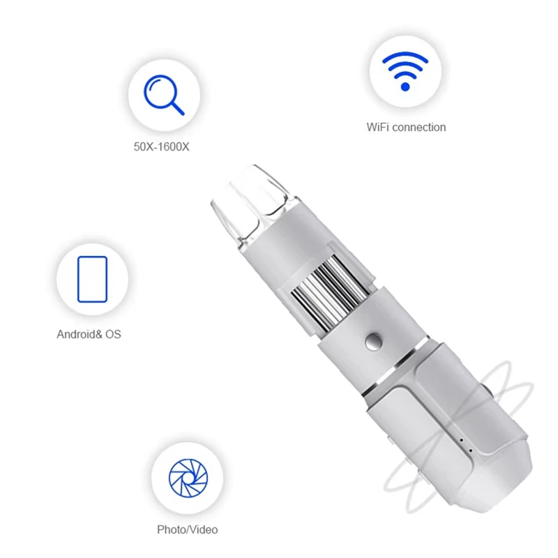 ABCA-Digital Microscope Wifi Pocket Handheld USB Microscopes 50X-1000X Zoom Fixed Focus HD Magnifier For Android
