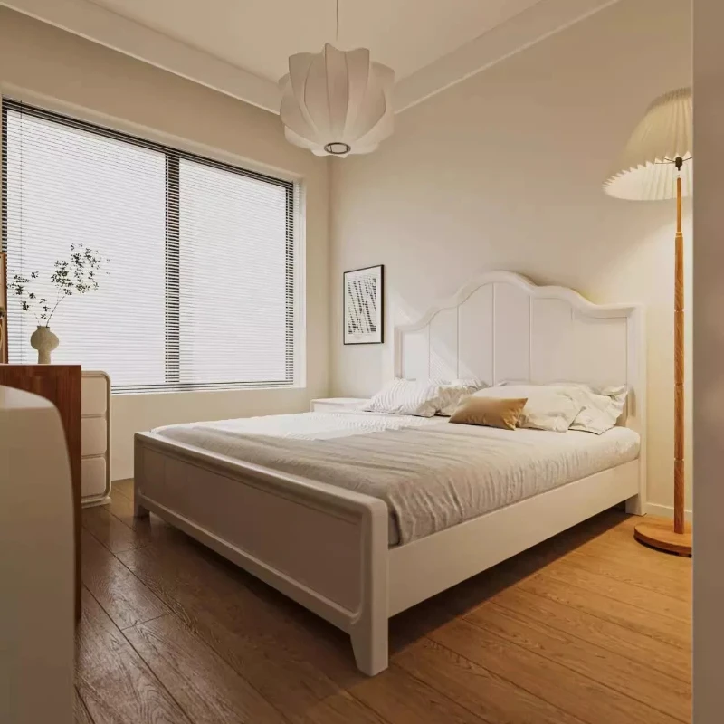 Modern Double Bed Luxury Design Sleeping Children European Princess Bed Headboards Queen Letto Matrimoniale Trendy Furniture